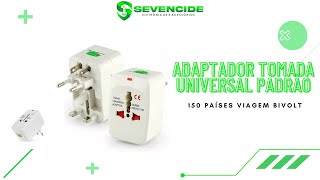 ADAPTADOR TOMADA UNIVERSAL PADRÃO 150 PAÍSES VIAGEM BIVOLT