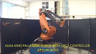 KUKA KR 40 PA 4 Axes Palletizing Robot Payload 40KG With GBS Robot Rail