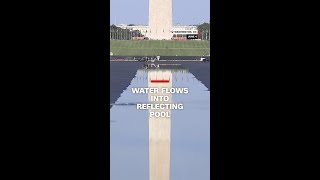 Water flows into Reflecting Pool