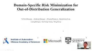 KDD 2023 - Domain-Specific Risk Minimization for Domain Generalization
