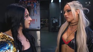 Stephanie Vaquer and Liv Morgan backstage segment RAW 01/12/2025 (in English)