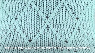 🧶 Lattice | Traveling Stitch Single Loop Cable Twist Bulky Knitting Machine SK151 | by GemFOX Fiber