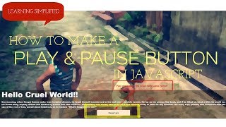 HTML5 Full screen Video background Interactive button in JavaScript