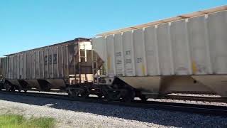 BNSF 7826 w/empty fertilizer return \u0026 CSXT 255268 Chessie System hopper 6/9/24