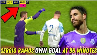 Sergio Ramos own goal at 96 minute #sergioramos #owngoals #owngoal