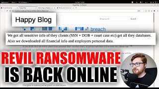 Revil Ransomware Leak Site Returns