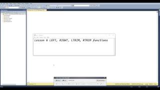 sql Lesson 6 LEFT, RIGHT, LTRIM, RTRIM functions