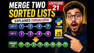 Merge Two Sorted Lists - LeetCode 21 - Python & JavaScript Explained (Visualized)