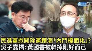 民進黨掀開除黨籍潮「內鬥檯面化」？　吳子嘉揭密：黃國書被幹掉剛好而已｜中時新聞網