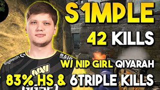 EPIC 83% HS \u0026 6Triple Kills By s1mple 42Kills w/ NIP Female Qiyarah on Ancient - FACEIT 5V5 RANKED