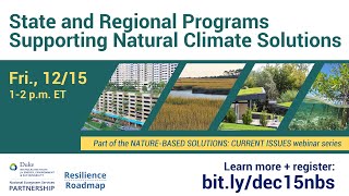 State and Regional Programs Supporting Natural Climate Solutions