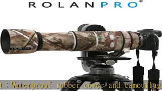 ROLANPRO Waterproof Lens Coat for Canon RF 100-500mm F/4.5-7.1 L is USM Camouflage Rain Cover