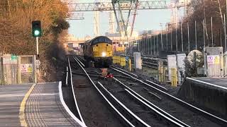 Classic class 37 Thrashing on the rear as 37610 \u0026 37057 Barbara Arbon head through Redbridge