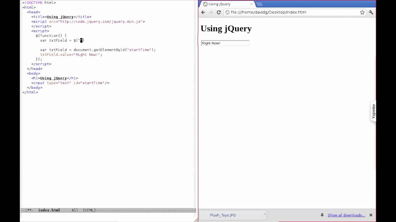 Using JQuery: Using Selectors To Find Elements By Id - YouTube