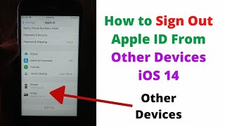 How to Signout Apple ID From Other Devices