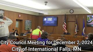 City Council Meeting for December 2, 2024