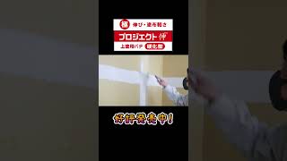 プロジェクト伸 【伸びと塗布軽さを極めた仕上げパテ】#shorts #ヤヨイ化学 #パテ #内装 #クロス屋