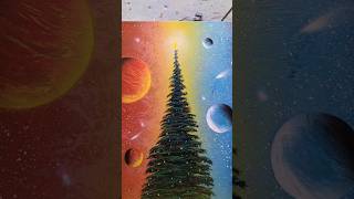 Christmas Tree Spray Painting 🎄 #christmas #holiday #spraypainting #merrychristmas