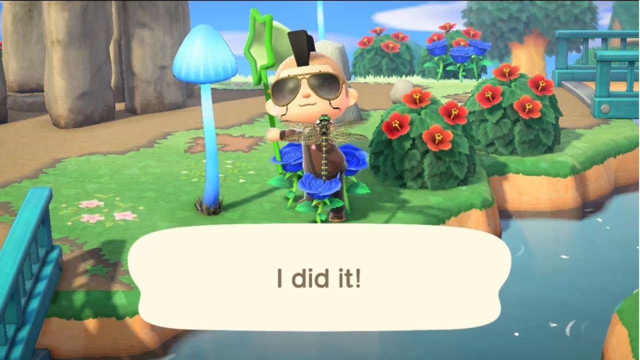 Catching A Banded Dragonfly In Animal Crossing - YouTube