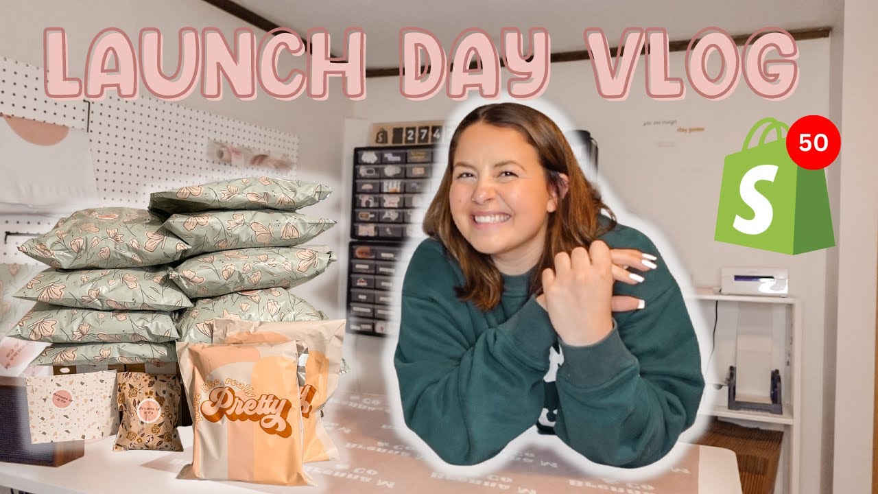 Launch Day Vlog Packaging Orders Small Business Owner Studio Vlog