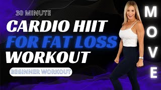 30 Minute Beginner Cardio HIIT For Fat Loss | No Repeat Cardio Workout at Home