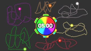 5 minute countdown timer bomb colored WICKS