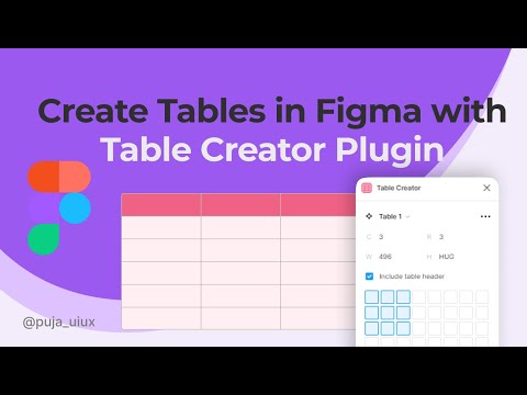 Create Tables In Figma Instantly With Table Creator Plugin | Figma ...