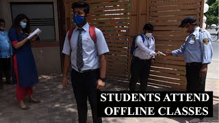 Delhi: Students attend offline classes as govt allows reopening of schools