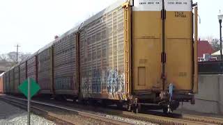 #2613 CSX Q277-16 Empty Autorack train \u0026 Amtrak PO30