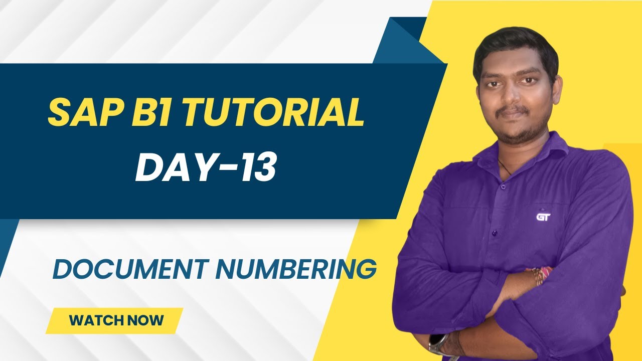 Document Numbering In SAP B1 - YouTube