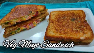 फक्त 15 मिनिटात चटपटीत व्हेज सँडविच  |  Veg Crispy Tava Sandwich.