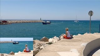 Port de Cambrils ; Bateau de Pêche Qui Rentre au Port ; Digue ; Espagne ; Pepet Guerrero ; Spain