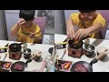 Xiong Er can actually fry eggs Mini kitchen Play house toys Food and play