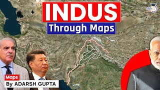 Indus River System Through Map | Tributaries of Indus | UPSC Prelims & Mains