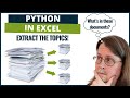 Topic Modeling Text Documents With LDA: Python in Excel Tutorial (Free Files)