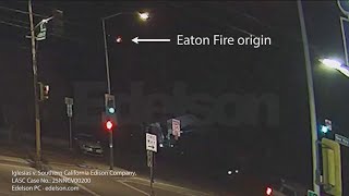 Video shows sparks linked to Eaton Fire in Southern California