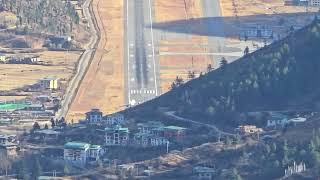 Stunning View of How Landing at World's Most Dangerous APPROACH at Paro Airport, Bhutan looks like!!