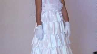 Girls Dress Style 1125 - Choice of White of Ivory BUILD YOUR OWN DRESS!