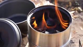 Portable Stainless Steel Wood Burning Camp Stove Review  - Wolfyok