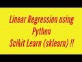 Linear Regression using Python Scikit Learn (SK Learn)