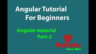 Angular material | part 2 | Angular tutorial
