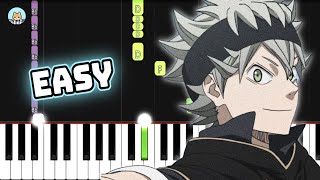 Black Clover Op 3 Black Rover Easy Piano Tutorial Sheet Music