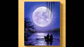 Romantic couple Under moonlight/Acrylic pai most beautiful situation #shorts #shortsfeed #situation