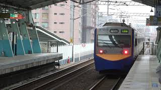 (4K) 4030次 區間快 通勤電聯車EMU700(EMU717,  EMU718)通過汐科車站