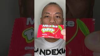 👂ASMR MIKE AND IKE MINI TAFFY BAR CANDY CHERRY FLAVOR👂#shorts