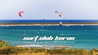 Kitesurfing at Surf Club Keros, Limnos, Greece