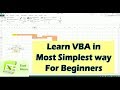 Learn VBA/ Macros quickly | Tutorial for Visual Basic Beginners | Part 1