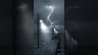 Lightning Ocean Thunderstorm and heavy rain #lightning #thunderstorm #oceanwaves #rain #heavyrain