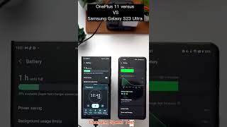 Samsung Galaxy S23  Ultra VS OnePlus 11 versus charging speed test