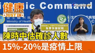 陳時中估確診人數  15%-20%是疫情上限【健康資訊】